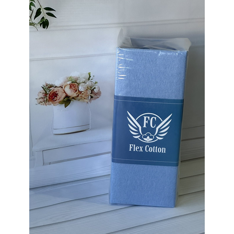 Mavi 160х200см., трикотажне простирадло на резинці. Flex Туреччина. (48449)