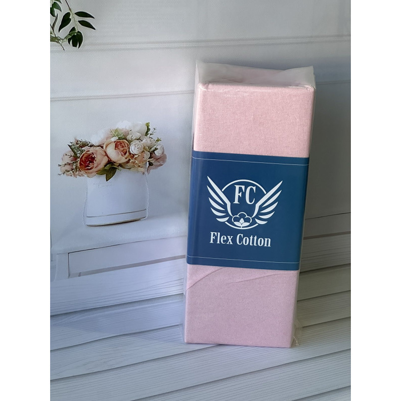 Pembe 180х200см., трикотажне простирадло на резинці. Flex Туреччина. (64246)