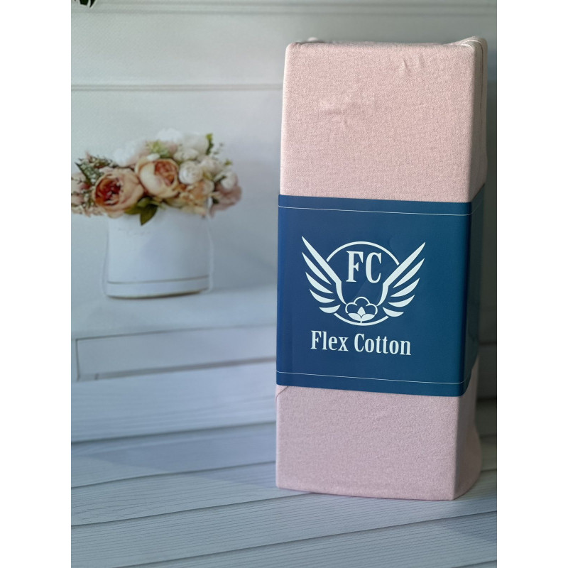 Pembe 180х200см., трикотажне простирадло на резинці. Flex Туреччина. (64246)
