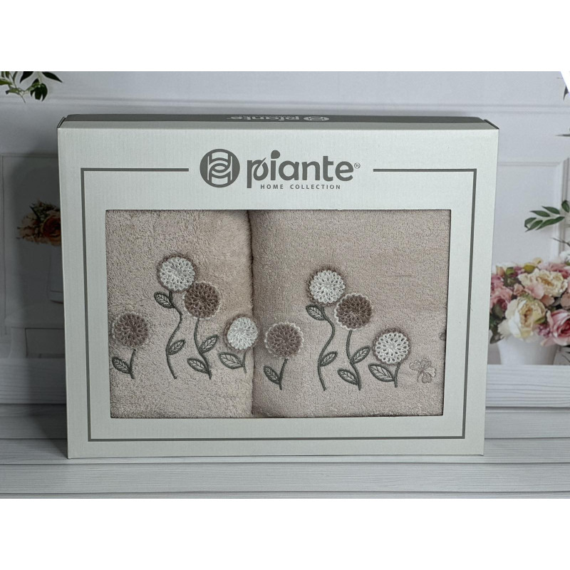 Piante ramaska bej 3D 2в1 бавовняні рушники.Туреччина. (35043)