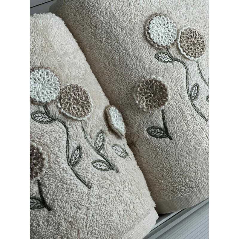 Piante ramaska bej 3D 2в1 бавовняні рушники.Туреччина. (35043)