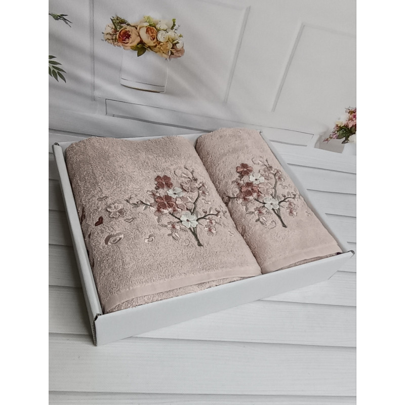 Piante sacura pudra 3D 2в1 бавовняні рушники.Туреччина (14650)