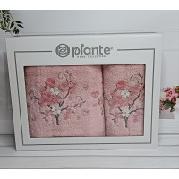 Piante sacura pembe 3D 2в1 бавовняні рушники.Туреччина. (11245)