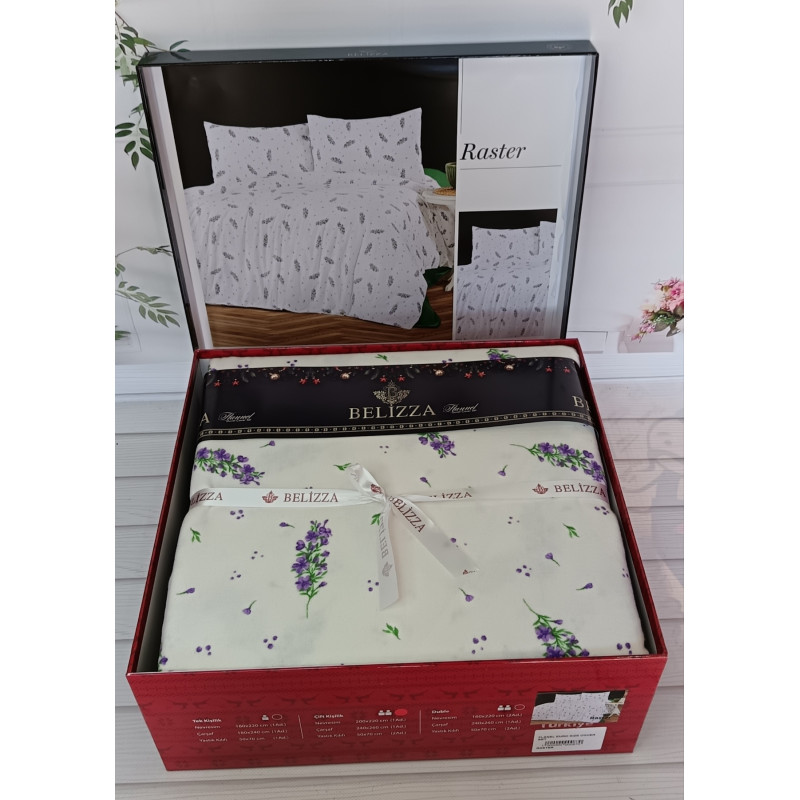 Raster євро розміру фланелева постільна білизна. Бавовна. Belizza Туреччина. (28436)