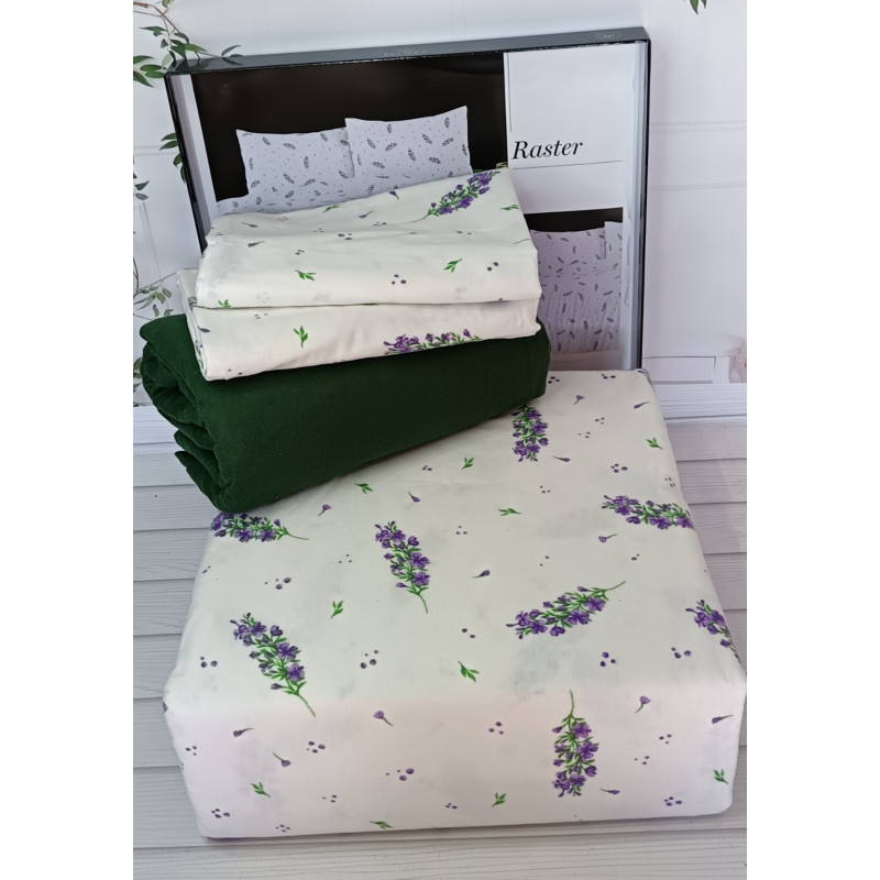 Raster євро розміру фланелева постільна білизна. Бавовна. Belizza Туреччина. (28436)