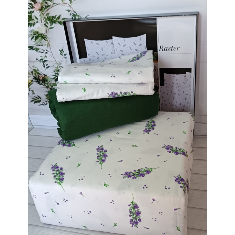 Raster євро розміру фланелева постільна білизна. Бавовна. Belizza Туреччина. (28436)