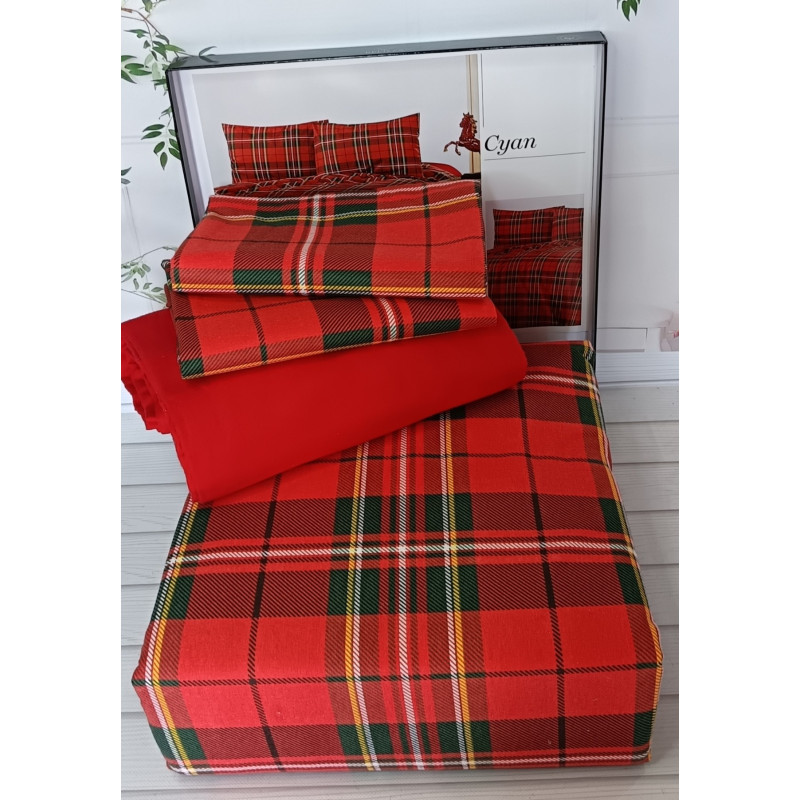 Cuan євро розміру фланелева постільна білизна. Бавовна. Belizza Туреччина. (87606)