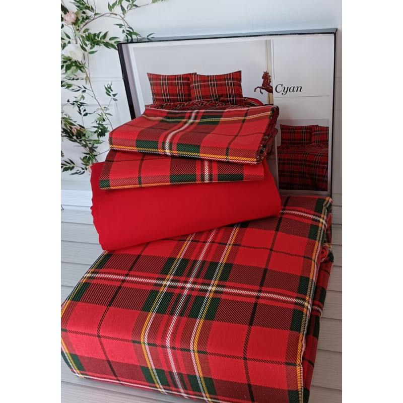 Cuan євро розміру фланелева постільна білизна. Бавовна. Belizza Туреччина. (87606)