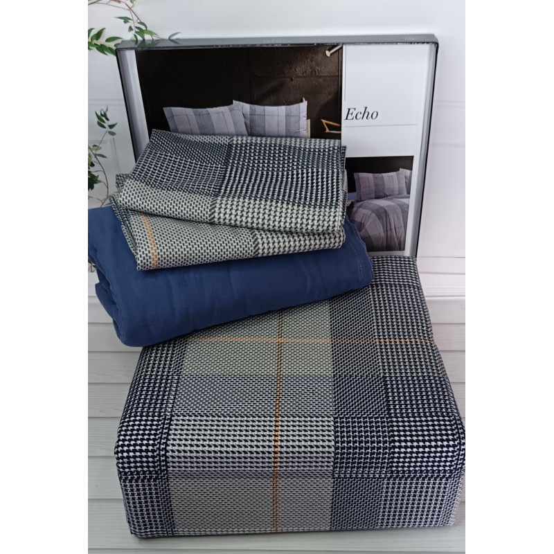 Echo євро розміру фланелева постільна білизна. Бавовна. Belizza Туреччина. (77494)