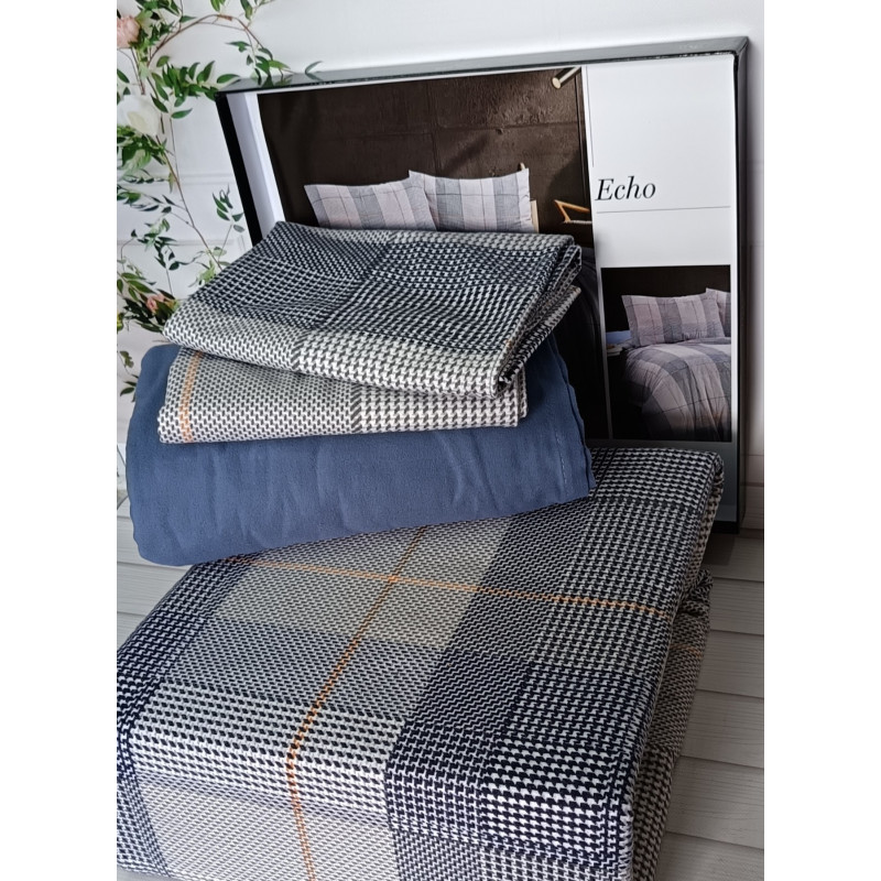 Echo євро розміру фланелева постільна білизна. Бавовна. Belizza Туреччина. (77494)