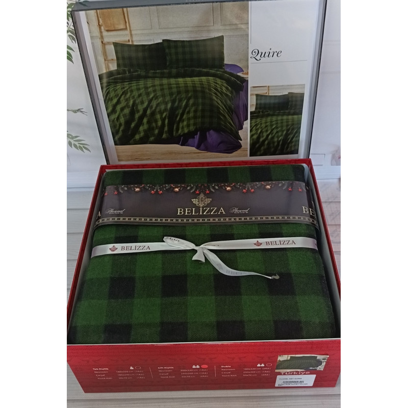 Zuire євро розміру фланелева постільна білизна. Бавовна. Belizza Туреччина. (63940)