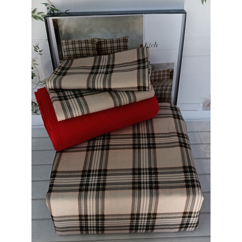 Etch євро розміру фланелева постільна білизна. Бавовна. Belizza Туреччина. (78881)