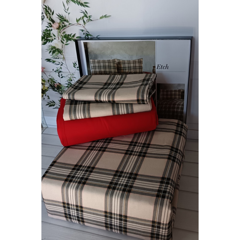 Etch євро розміру фланелева постільна білизна. Бавовна. Belizza Туреччина. (78881)