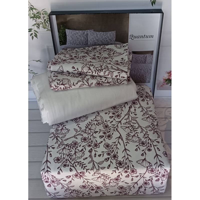 Zuantum  євро розміру фланелева постільна білизна. Бавовна. Belizza Туреччина. (33172)