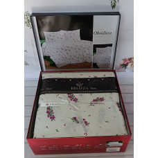 Obsidian євро розміру фланелева постільна білизна. Бавовна. Belizza Туреччина. (27246)