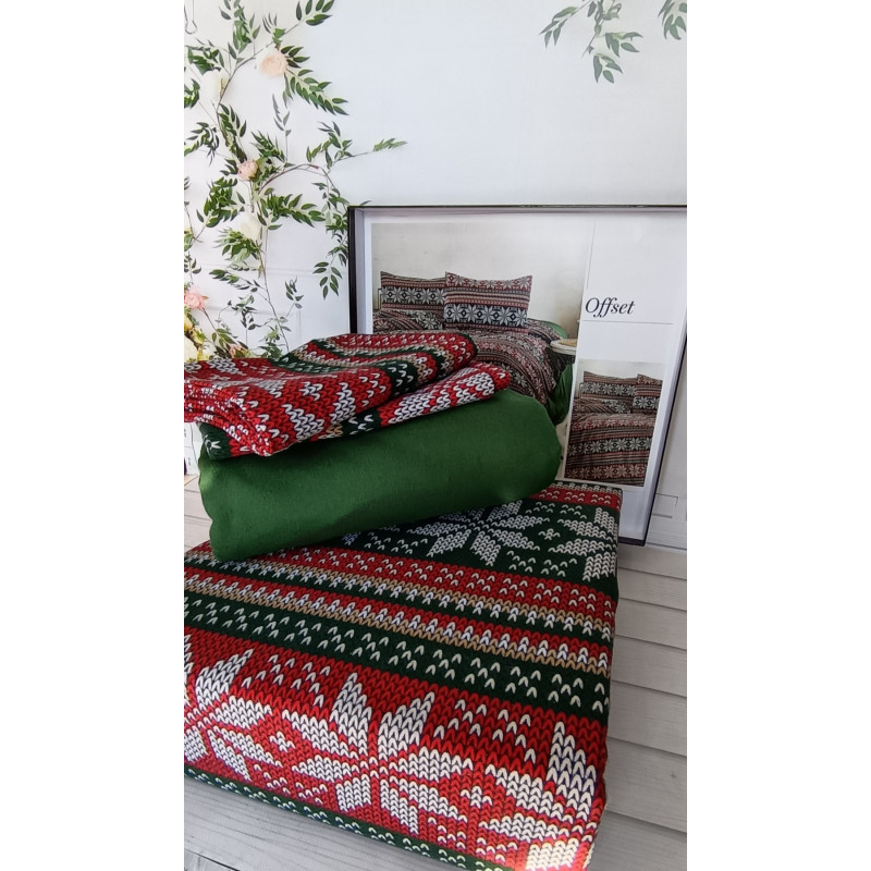 Offset євро розміру фланелева постільна білизна. Бавовна. Belizza Туреччина. (53120)