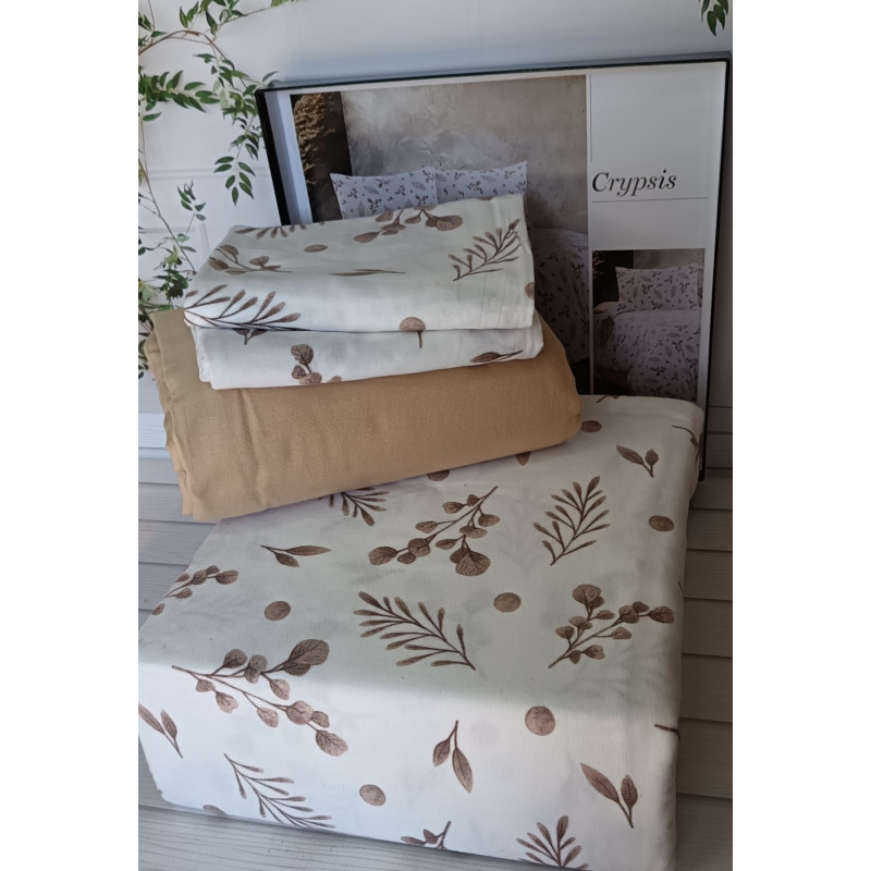 Crypsis євро розміру фланелева постільна білизна. Бавовна. Belizza Туреччина. (32088)