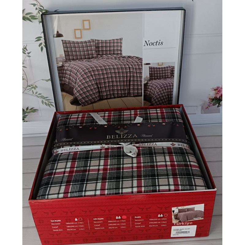 Noctis євро розміру фланелева постільна білизна. Бавовна. Belizza Туреччина. (80039)