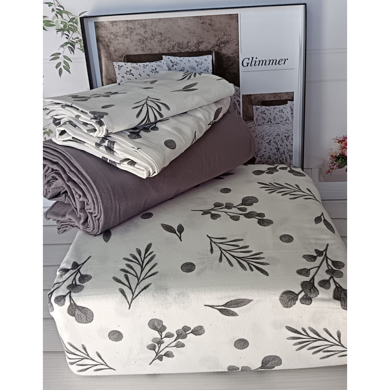 Glimmer євро розміру фланелева постільна білизна. Бавовна. Belizza Туреччина. (85246)