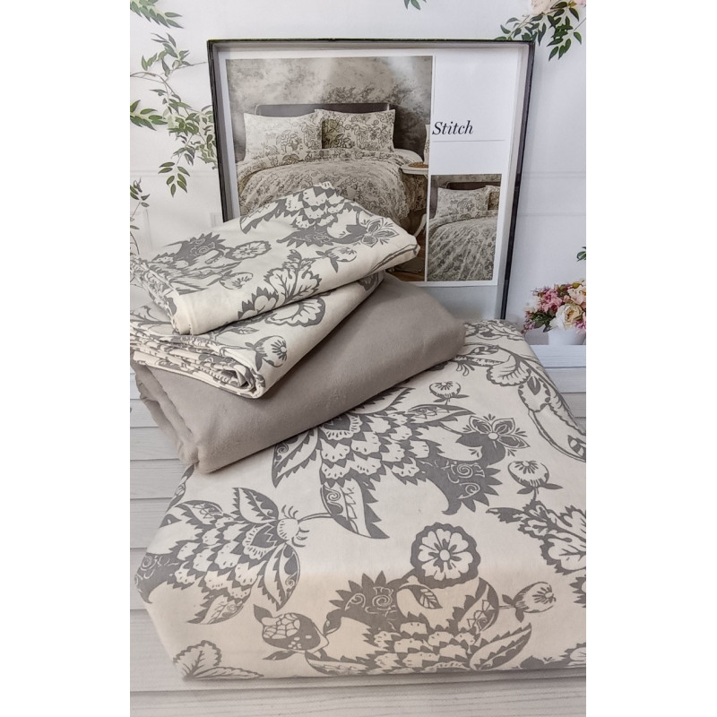 Stitch євро розміру фланелева постільна білизна. Бавовна. Belizza Туреччина. (82494)