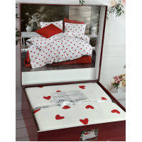 Heart фланелева постіль. Сімейний розмір. Belizza Туреччина. (53892)