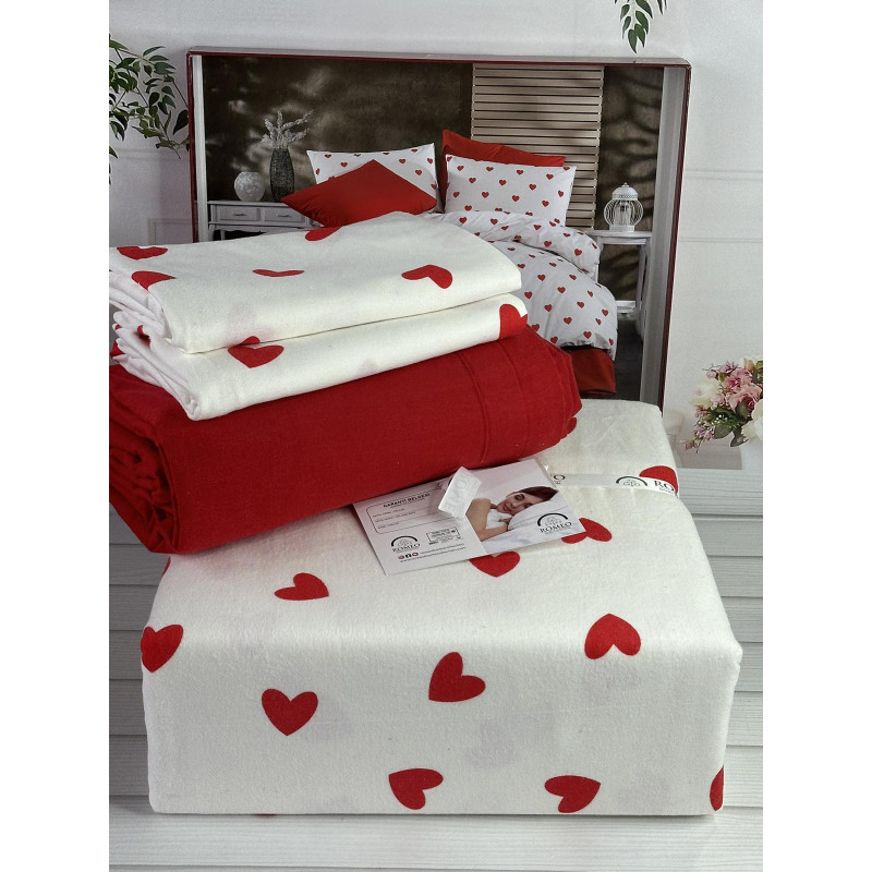 Heart фланелева постіль. Сімейний розмір. Belizza Туреччина. (53892)