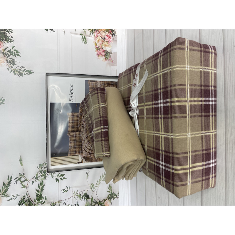 Enigma фланелева постіль. Полуторний розмір. Belizza Туреччина. (10441)