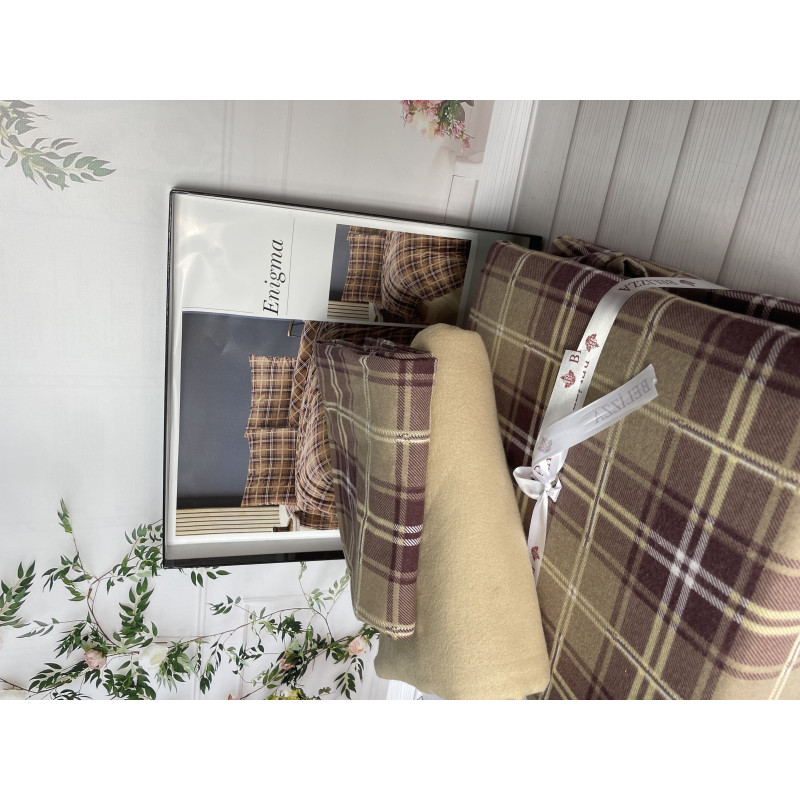 Enigma фланелева постіль. Полуторний розмір. Belizza Туреччина. (10441)