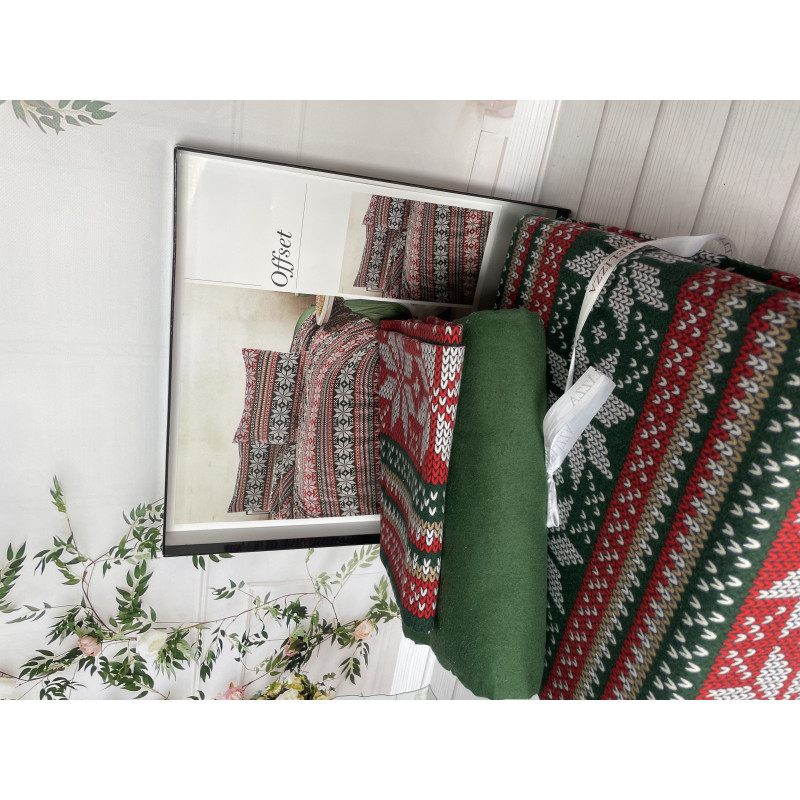 Offset фланелева постіль. Полуторний розмір. Belizza Туреччина. (22337)