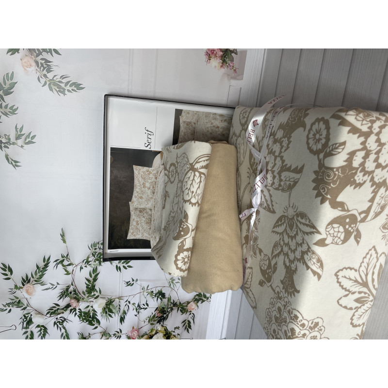 Serif фланелева постіль. Полуторний розмір. Belizza Туреччина. (80373)