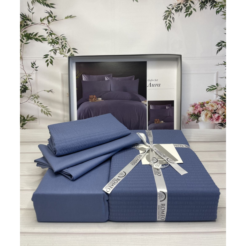 Aura жатка , сатинова постільна білизна. Євро розмір. Romeo home Туреччина. (30272)