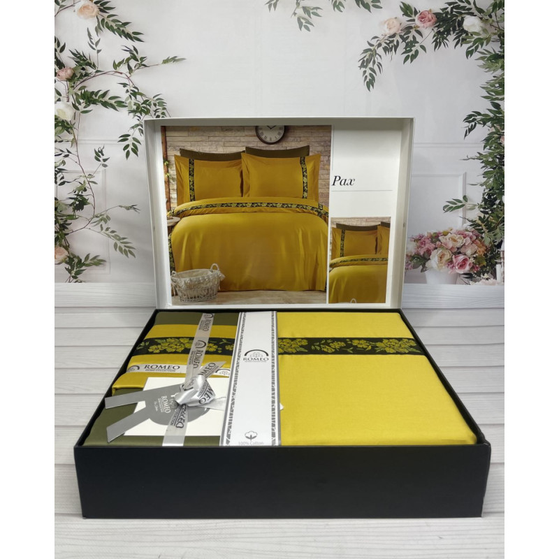 Pax сатинова постільна білизна. Євро розмір. Romeo home Туреччина. (42112)