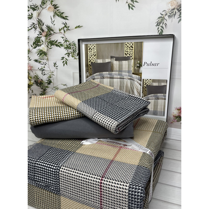 Pulsar євро розміру фланелева постільна білизна. Бавовна. Belizza Туреччина. (85519)