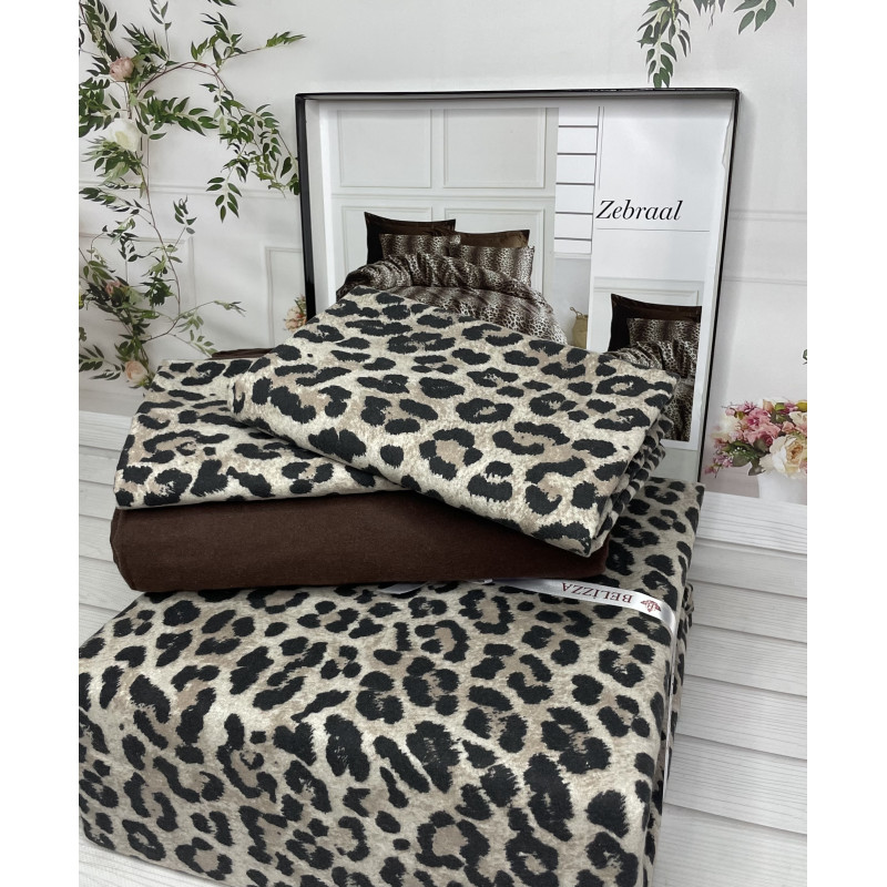 Zebraal євро розміру фланелева постільна білизна. Бавовна. Belizza Туреччина. (86458)
