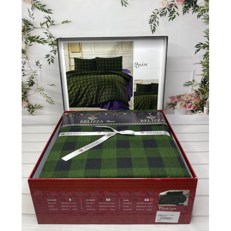 Quire фланелева постіль. Сімейний розмір. Belizza Туреччина. (39183)