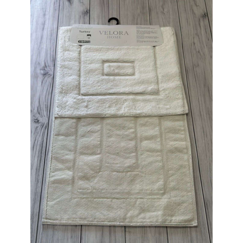 Velora kvadrat krem Килимки в ванну кімнату 2в1.Velora Туреччина (51046)