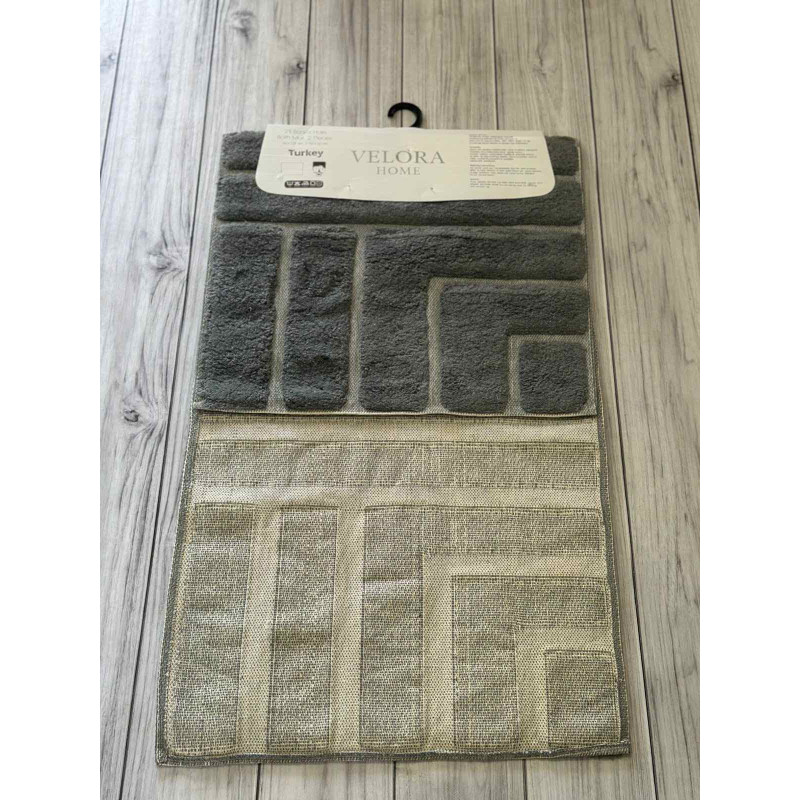 Velora kerpitch gri Килимки в ванну кімнату 2в1.Velora Туреччина (51671)