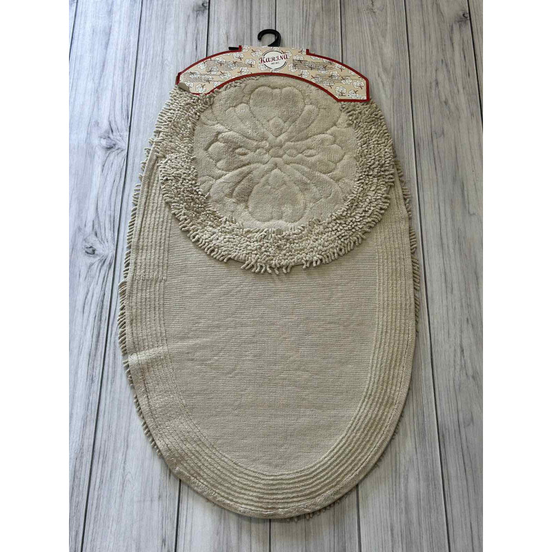 Sumbul oval bej. Килимки в ванну кімнату 2в1. Karina Туречинна (31505)