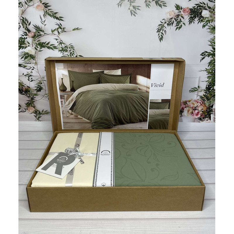 Vivid poplin жаккардова постіль, євро розмір. Romeo home Туреччина. (87884)