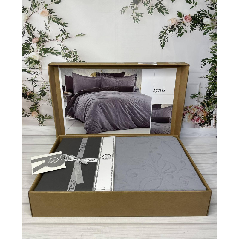 Ignis poplin жаккардова постіль, євро розмір. Romeo home Туреччина. (18179)