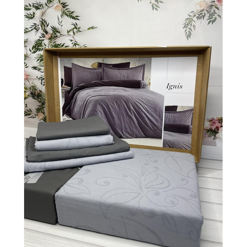 Ignis poplin жаккардова постіль, євро розмір. Romeo home Туреччина. (18179)