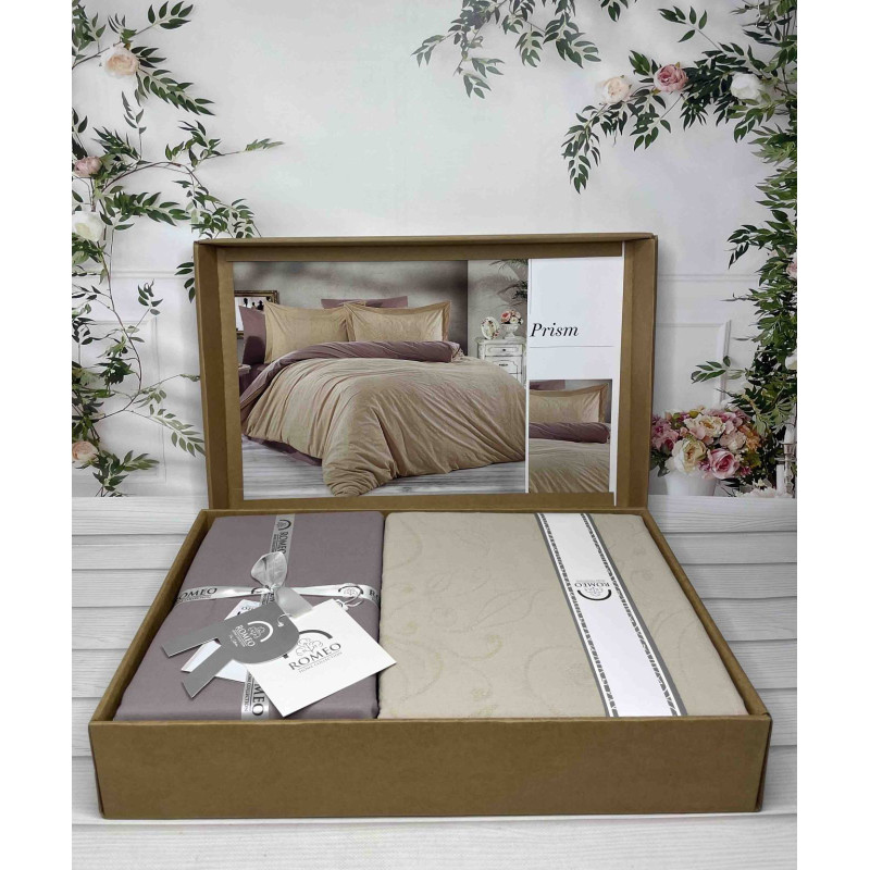 Prism poplin жаккардова постіль, євро розмір. Romeo home Туреччина. (85513)