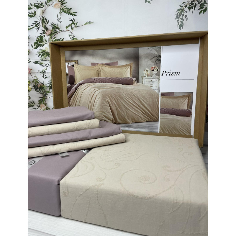 Prism poplin жаккардова постіль, євро розмір. Romeo home Туреччина. (85513)