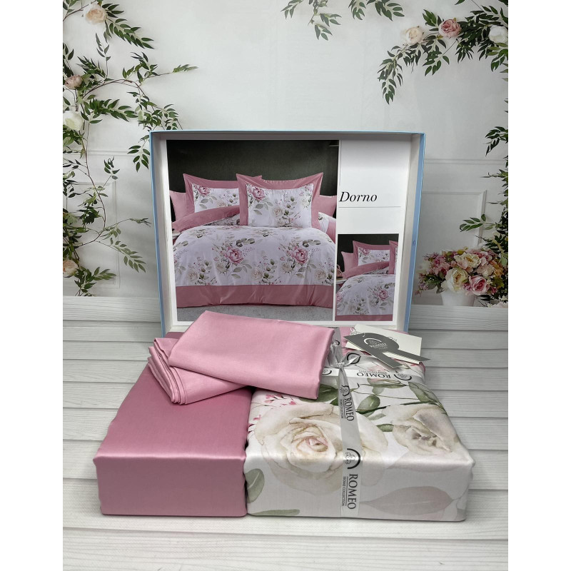 Dorno Digital сатинова постільна білизна. Євро розмір. Romeo home Туреччина. (75572)