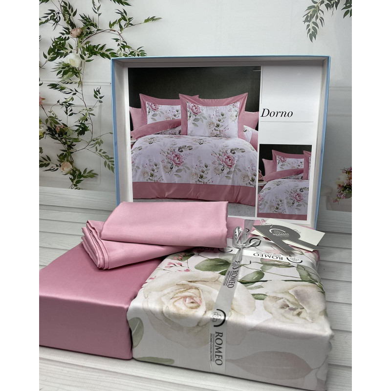 Dorno Digital сатинова постільна білизна. Євро розмір. Romeo home Туреччина. (11327)