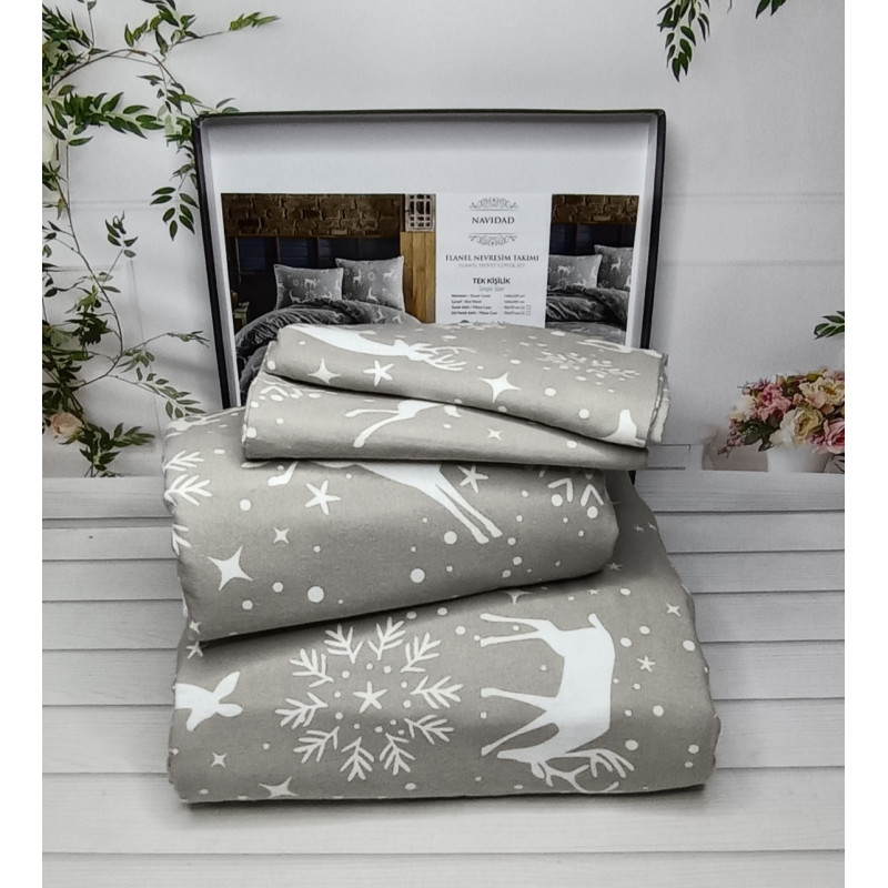 Navidad євро розміру фланелева постільна білизна. Бавовна. Belizza Туреччина. (12064)