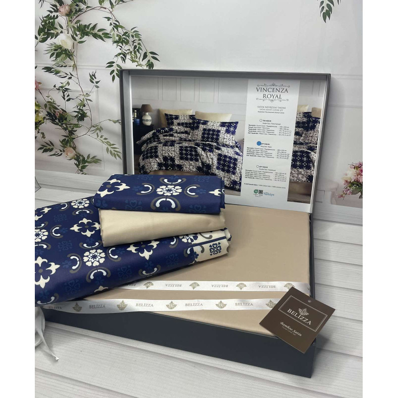 Vincenza royal Сатиново постільна білизна. Євро розмір. Туреччина Belizza (82188)