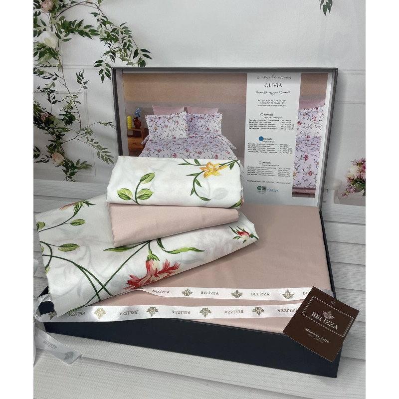 Olivia Сатиново постільна білизна. Євро розмір. Туреччина Belizza (15511)