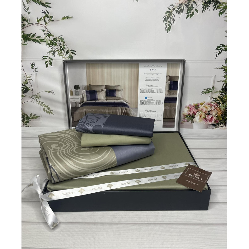 Emi Сатиново постільна білизна. Євро розмір. Туреччина Belizza (57682)