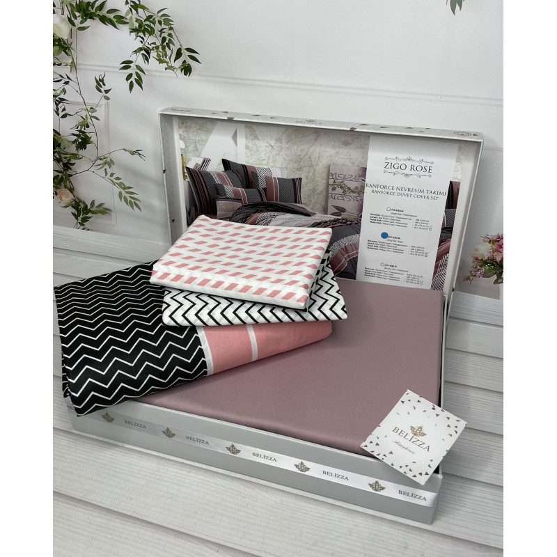 Zigo rose постільна білизна з натуральної бавовни. Євро розмір. Belizza Туреччина. (16057)
